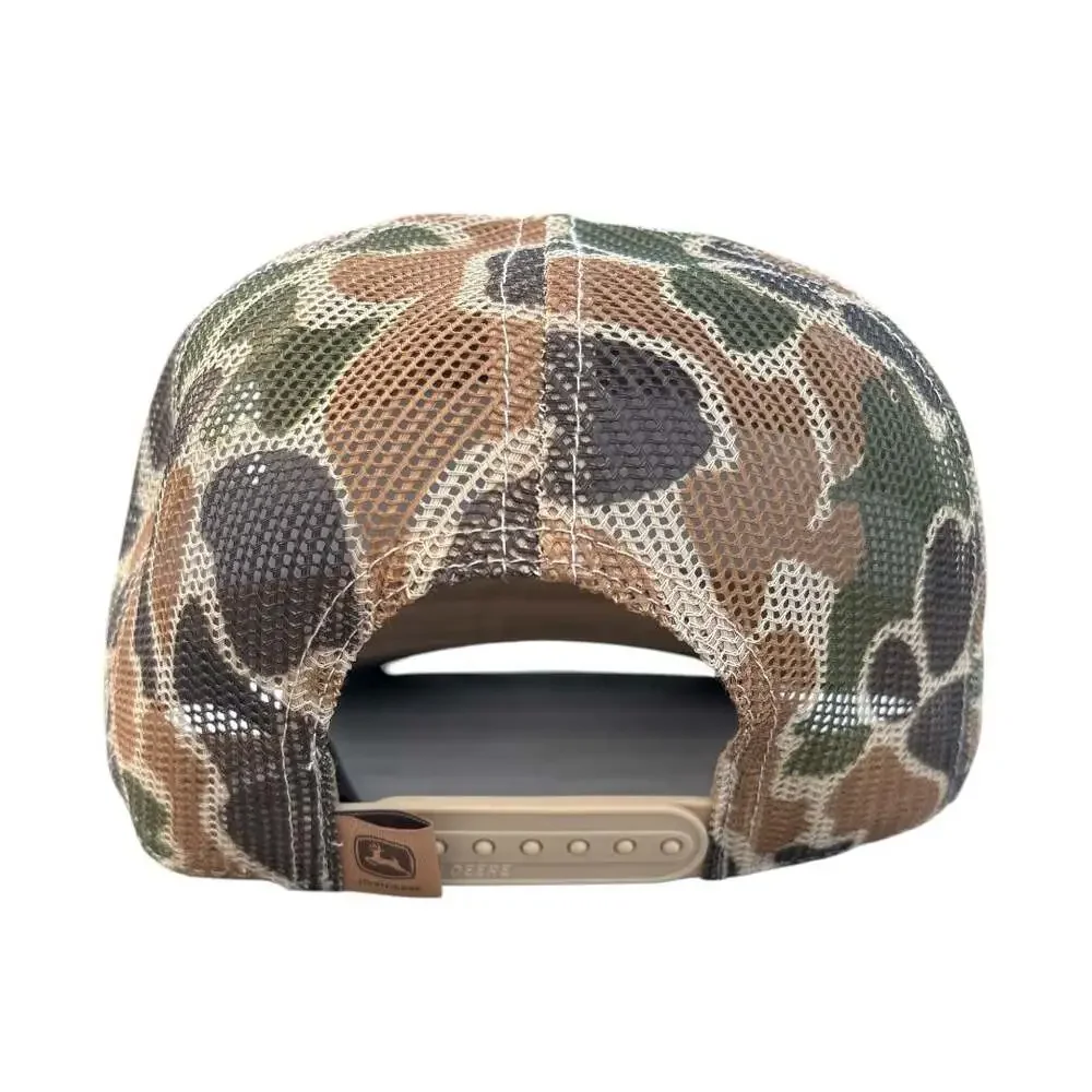 NEW John Deere Camo Trucker Hat Vintage Workwear Outdoor Streetwear Cap